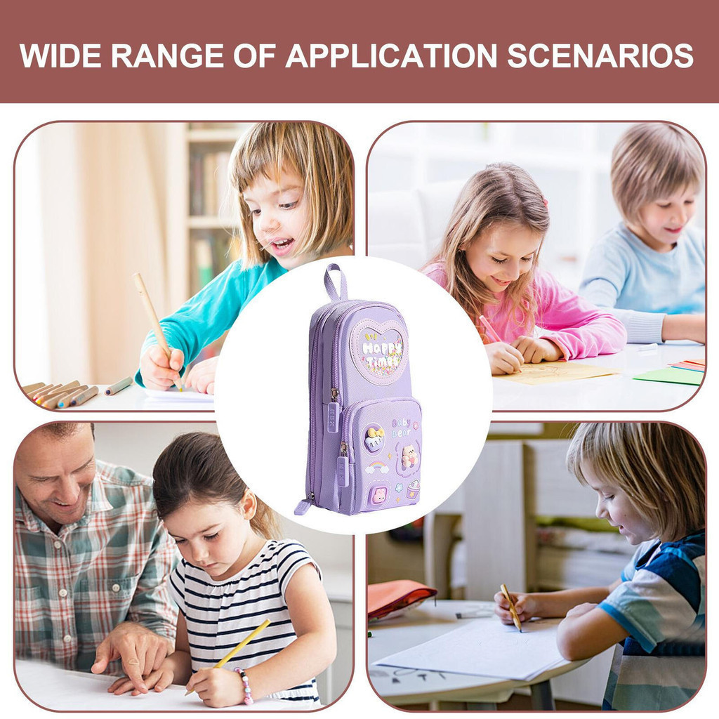 

JH8 Tempat Pensil Kotak 3D Anak Lucu Besar / Fun Korea Bag Model Pensil Kanvas 6 Kamar /Sekolah