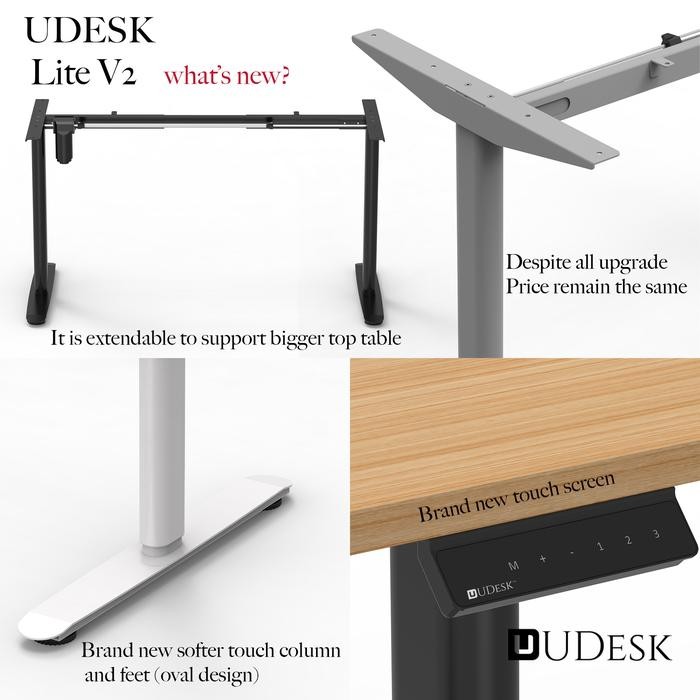 Standing Desk Sit Stand Adjustable Automatic Frame Udesk Lite