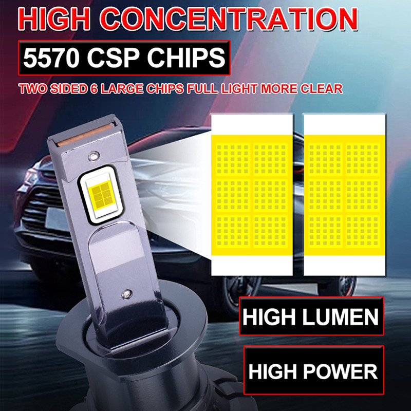 Dualvision H4 H7 H1 Led Headlight Bulbs Canbus Super Bright 30000Lm 300W Wireless H7 Auto Lamps Drl