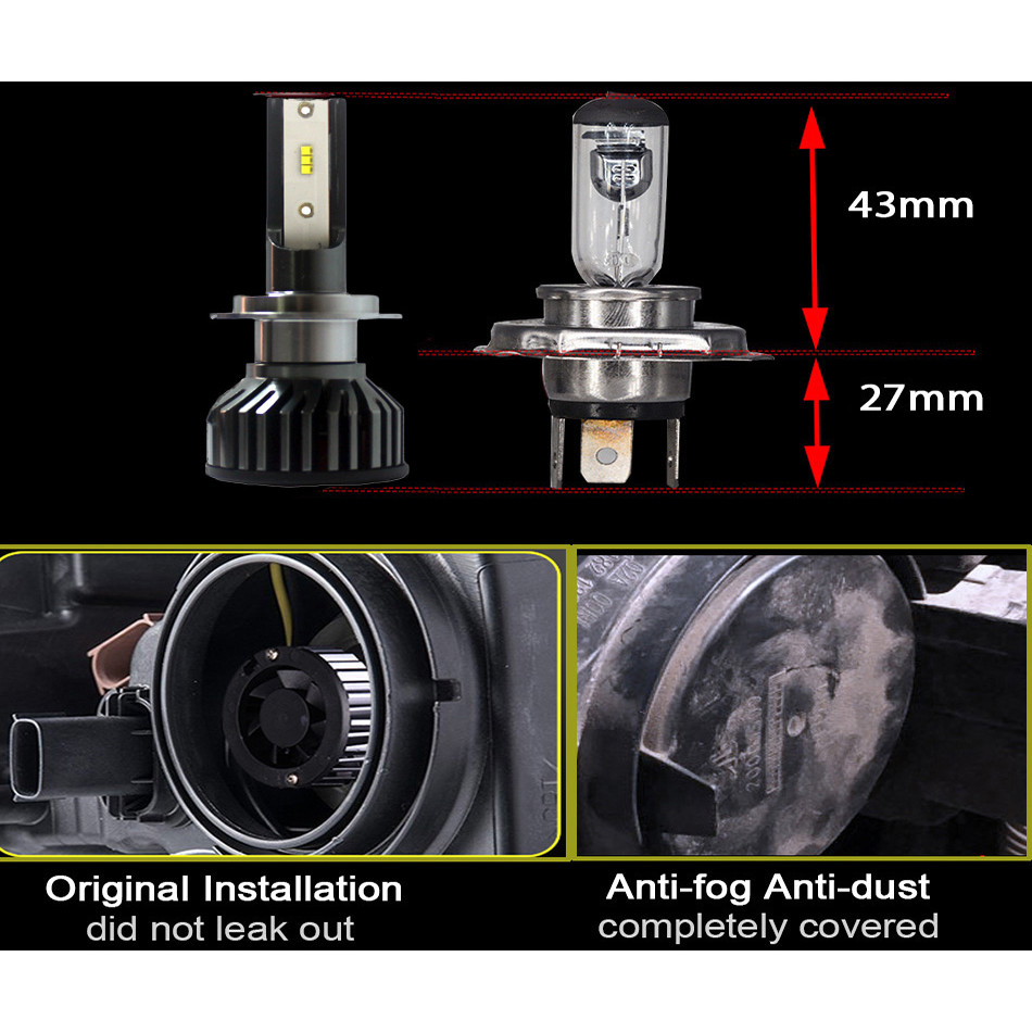 Heyword H4 H7 Led Car Headlight 22000Lm 6500K Lamp H1 9005 9006 H8 H9 H11 Fog Lights Bulbs White