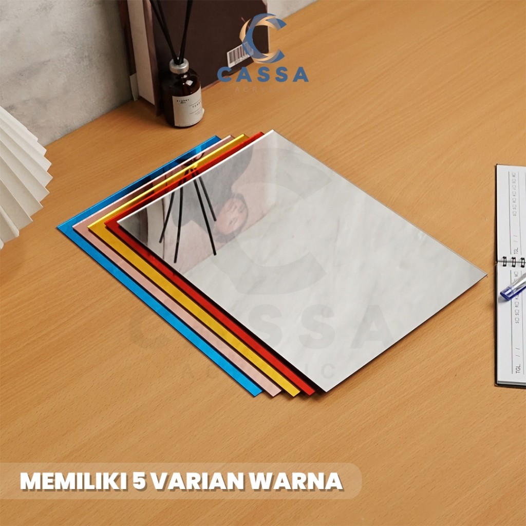 

JH8 Akrilik Lembaran Mirror A4 2mm / Acrylic Sheet Gold Silver Rose Gold Merah Biru / Lembaran