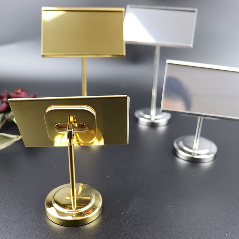 

JH8 Tiang Nomor Meja 15cm Menu Stand Display Stainless Table Number Holder Name Card Holder Stick