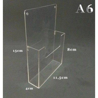 

JH8 Tempat Brosur Dinding Akrilik A6 - Display Tembok Gantung Acrylic