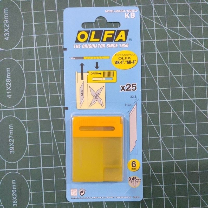 

JH8 OLFA KB Refill Pisau Cutter Pen (25pcs/pack) Spare Blade For AK-1 & AK-4