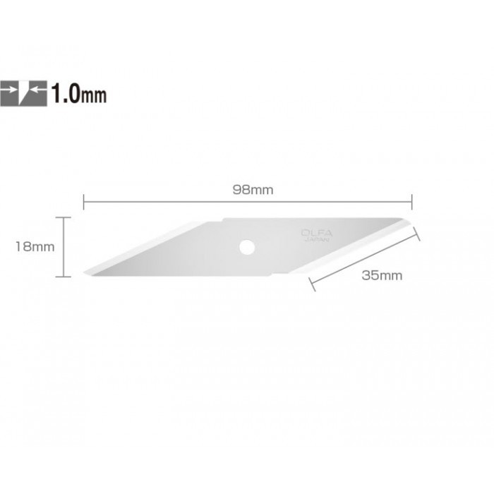 

JH8 OLFA CKB-1 Refill Pisau Cutter (2pcs/pack) Craft Knife Spare Blade For CK-1