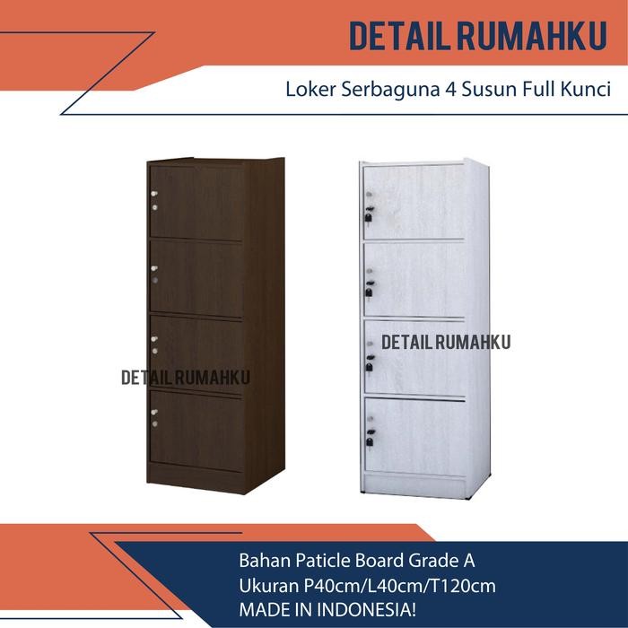 Loker Serbaguna Susun 4/Lemari Serbaguna dengan Kunci dan Pintu Murah