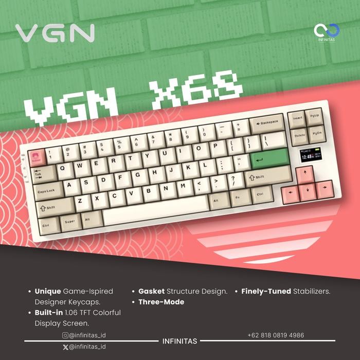 [Expert] VGN x Subor X68 / X-68 Hotswap Gasket Wireless 65% Mechanical Keyboard