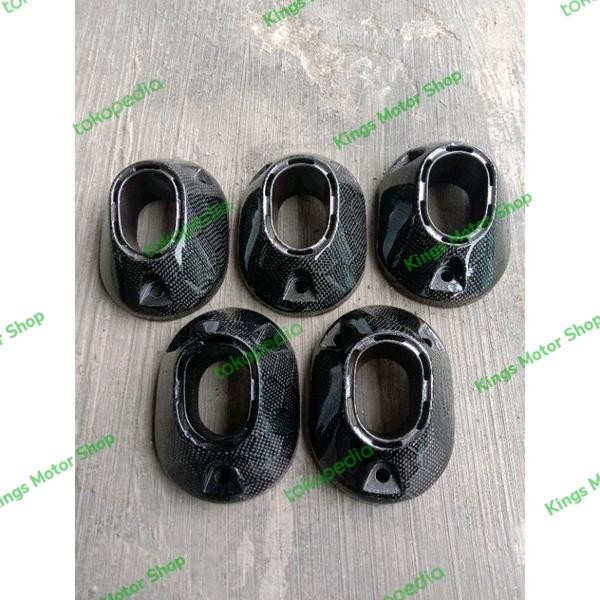MONCONG KNALPOT / UJUNG KNALPOT CARBON KEVLAR HEXAGONAL PCX160
