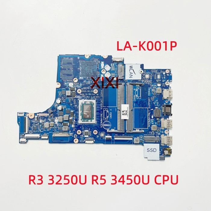 LA-K001P For Dell Inspiron 15 3505 Laptop Motherboard With R3 3250U