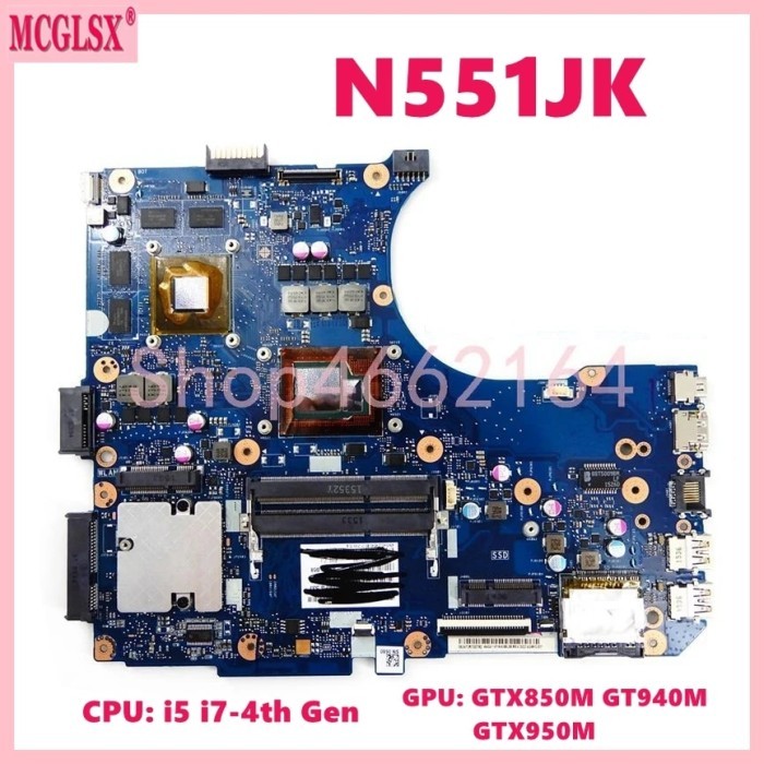 N551JK i5 i7-4th CPU GTX850M GTX950M GPU Mainboard For N551J N551JX