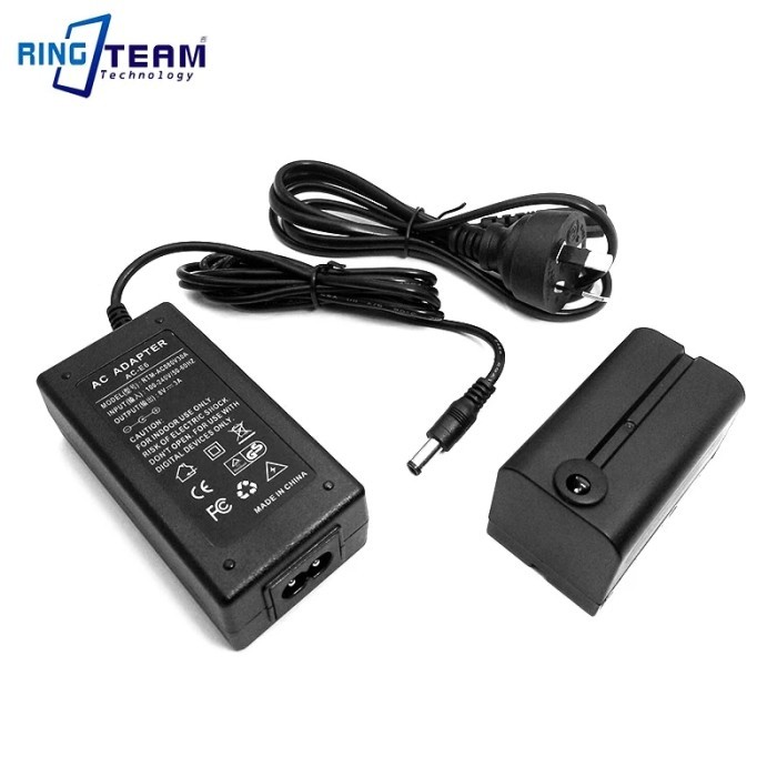 Power Adapter NP-F750 Dummy Battery Replace NP F970 F550 F570 for