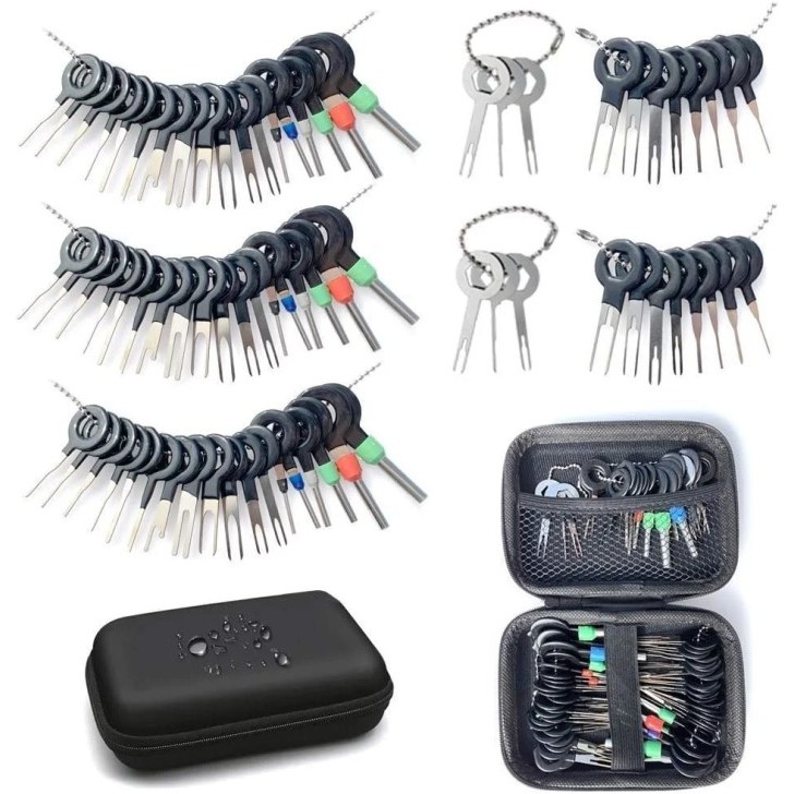 76pcs Car Terminal Removal Tool Kit Automobile Wire Ejector Kit for