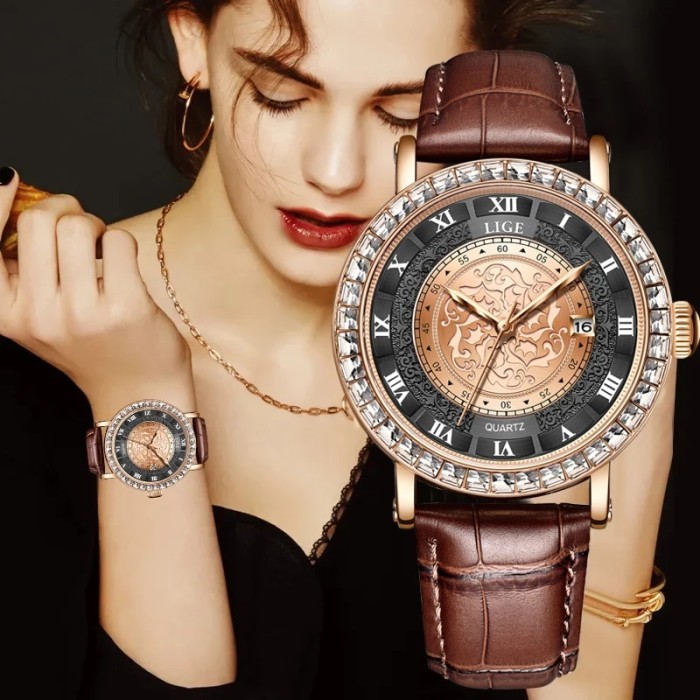 LIGE Original Women's Watch Top Luxury Fashion Watches Ladies