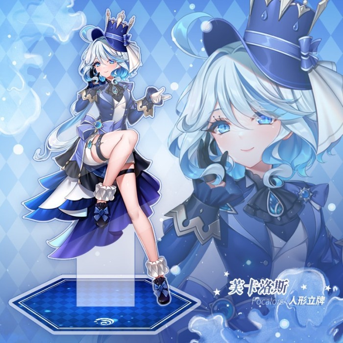 Game Genshin Impact Focalors Cosplay 15CM Anime Acrylic BL Stand