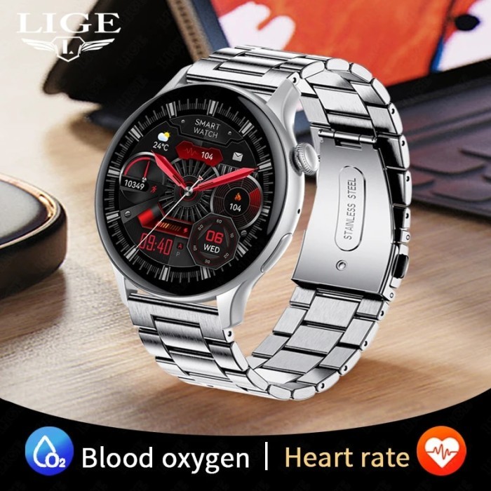 LIGE Smartwatch Men 2023 Android and iOS Phone IP68 Waterproof Smart