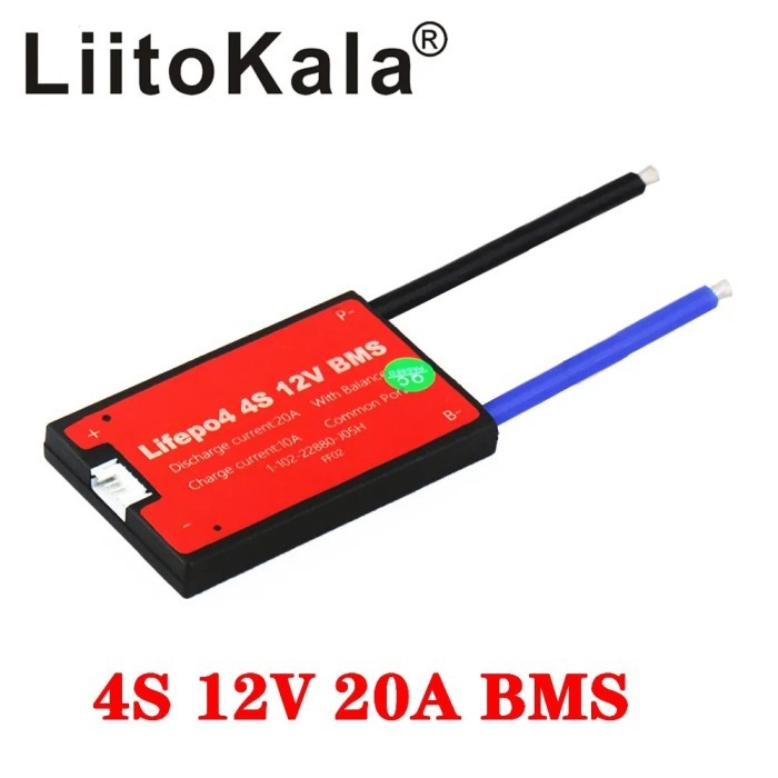 LiitoKala 18650 BMS 4S 12V 20A Waterproof BMS For Rechargeable