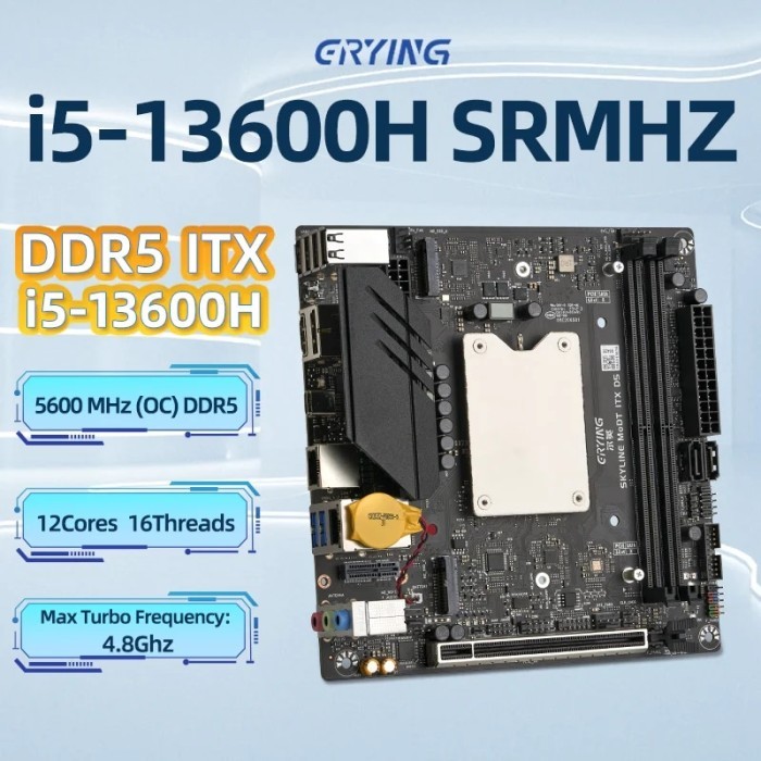 ERYING ITX Desktop Motherboard Set with Onboard Core CPU Interposer