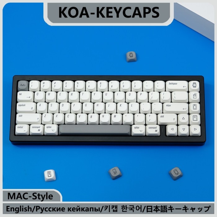 KBDiy Mechanical Keyboard Keycap PBT MAC Style KOA Keycaps Russian