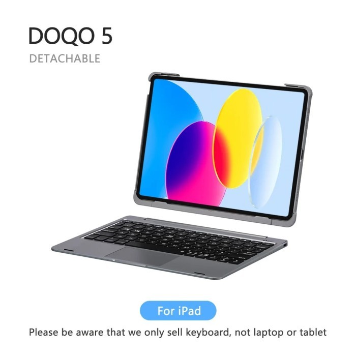 DOQO 5: Detachable iPad Keyboard Case with Trackpad for iPad Pro 11