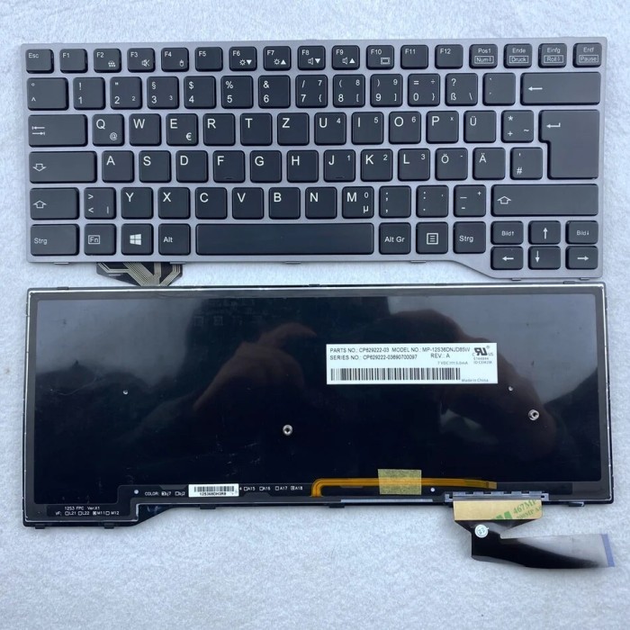 Germany Backlit Laptop Keyboard For Fujitsu Lifebook E733 E734 E743