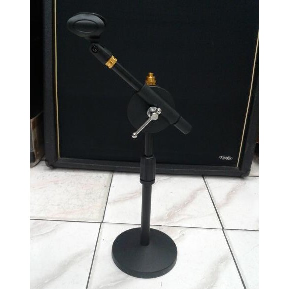 Stand mic meja mimbar full besi
