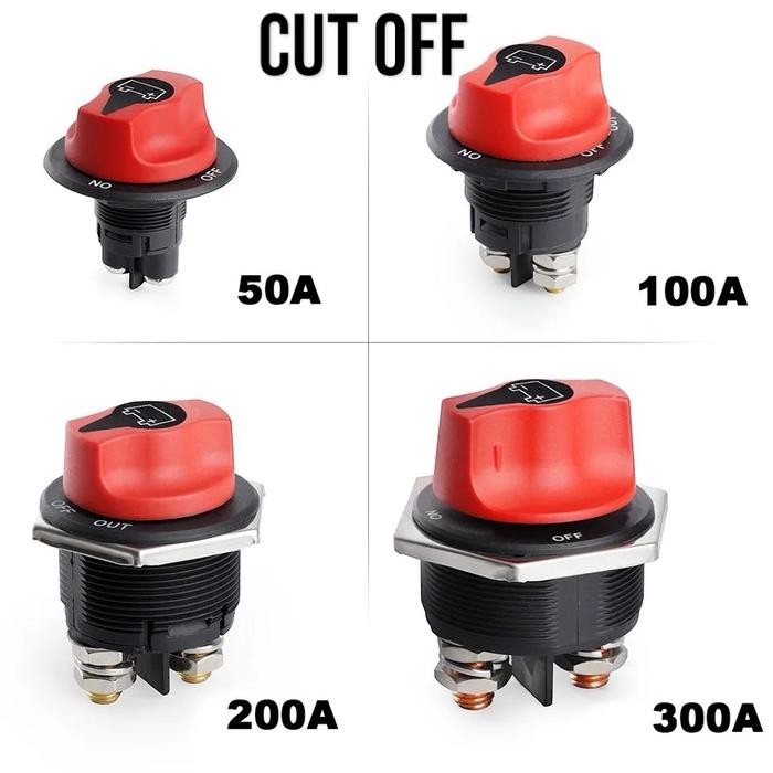 Top 100A Sakelar Pemutus Cut Off Baterai Mobil Isolator Pemutus Daya -
