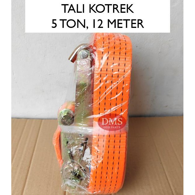 New Tali Kotrek Ratchet Ikat 12 Meter Beban 5 Ton - Asli