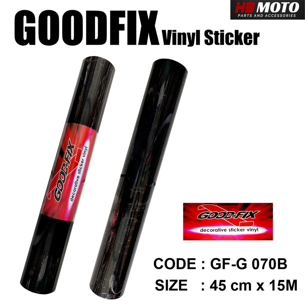 

Sticker Vinyl GoodFix Hitam Kilat ( Glossy ) / Scotlht Vinyl GoodFix 45 Cm X 15 Meter