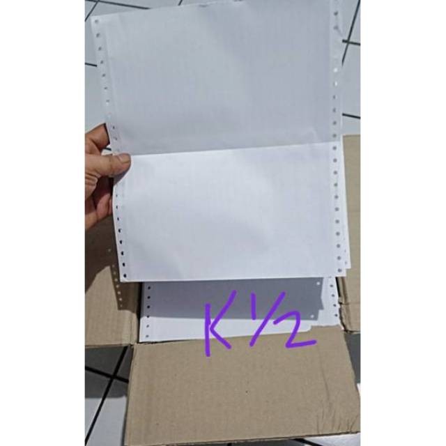 

Kertas continuous 1ply 9.5x11"dibagi 2