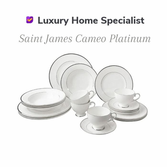 Saint James Cameo Platinum Dinner Set 20 Pcs
