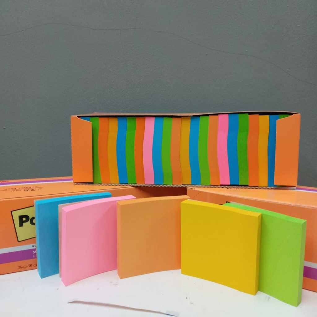 

3M Post It Super Sticky Notes 654-24SSAU 1 box isi 24 pad