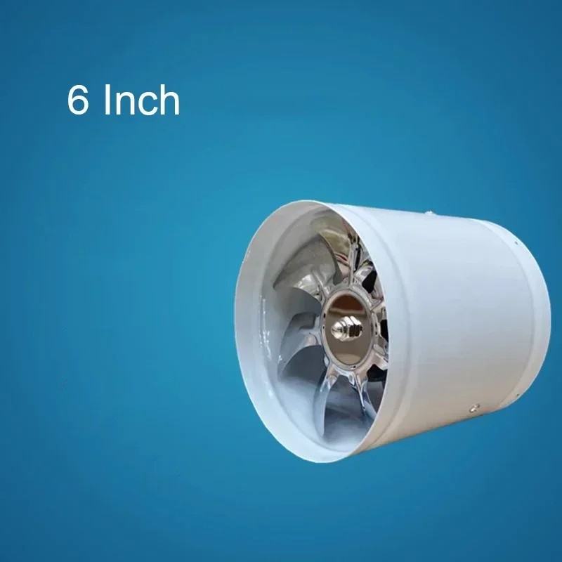 6 Inch Inline Duct Fan Air Ventilator Metal Pipe Ventilation Exhaust Fan Mini Extractor Bathroom Toi