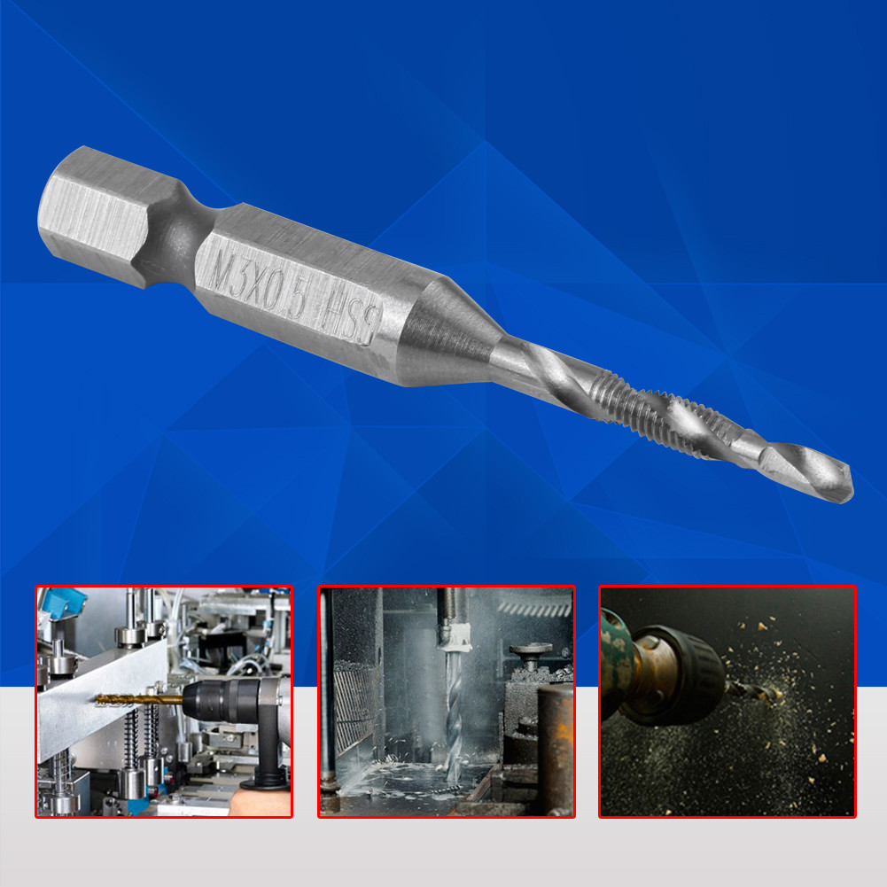 Hex Shank Drill M3 HSS Hex Shank Drill &amp Tap Taper Drill Bits Power Tool Part M3 Taper Drill Tape