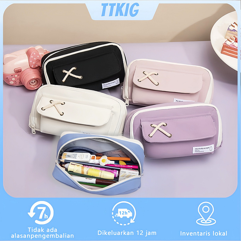 

Kotak Pensil Resleting / Dompet Pensil / Tempat Pensil Resleting / Tempat Pensil Kanvas Ganda