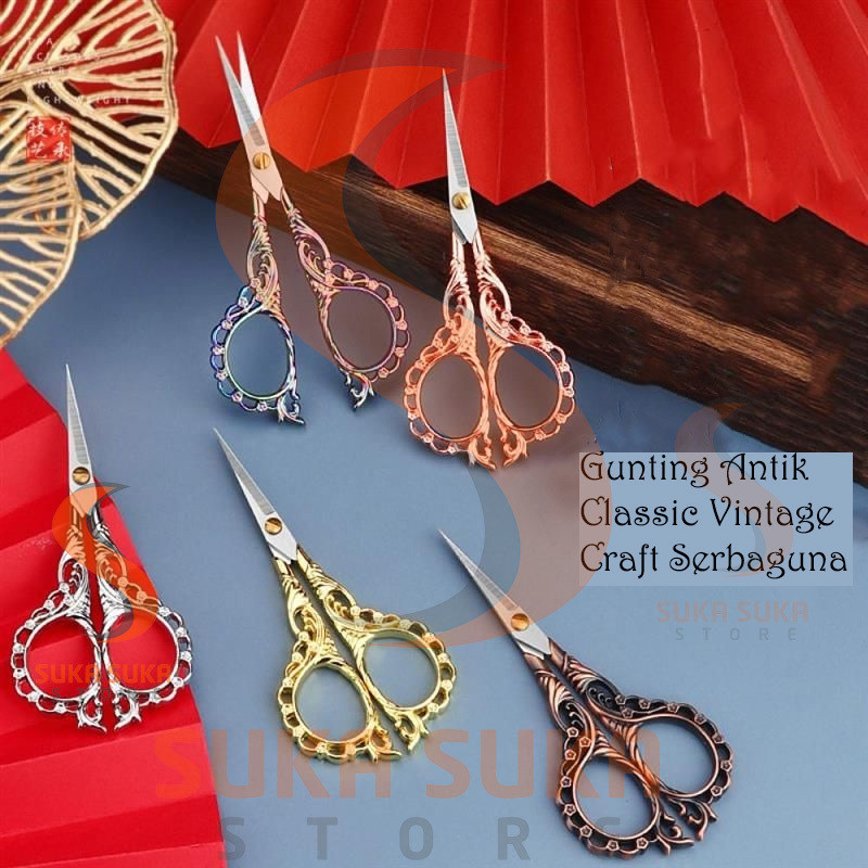 

Gunting Antik Vintage Craft Vintage Scissor Stylish Retro classic Gunting Benang klasik Estetik