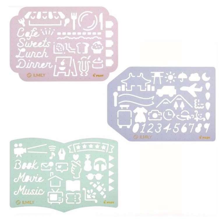 

Pilot ILMILY 'I Like Me, I Like You' 3rd Series Planner Drawing Template Illustrations Limited