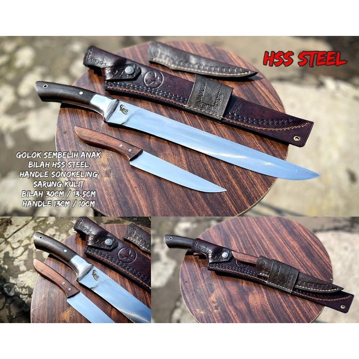 PREMIUM GOLOK SEMBELIH 1 SET SUPER TAJAM 40CM HSS