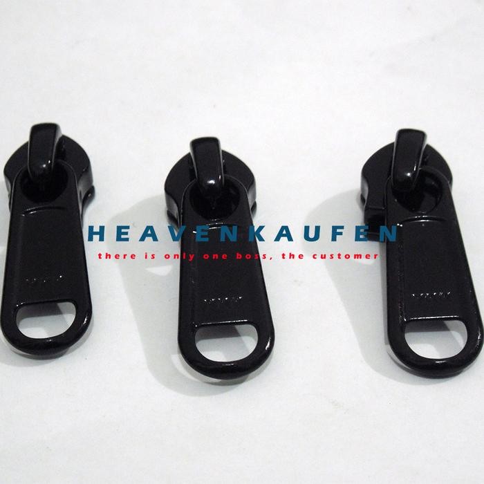 PREMIUM Kepala Resleting YKK Besar No 10 Hitam