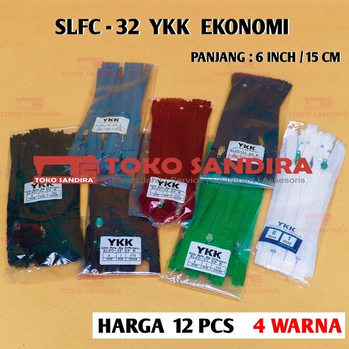 PREMIUM 12 Pcs 4 Warna Resleting celana YKK 6 in/15 cm/Zipper YKK/resleting