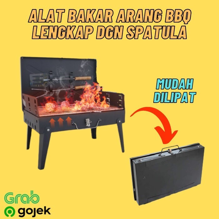 PREMIUM Alat Bakar Barbeque BBQ Sate Sosis Ikan Daging Alat Panggang Arang