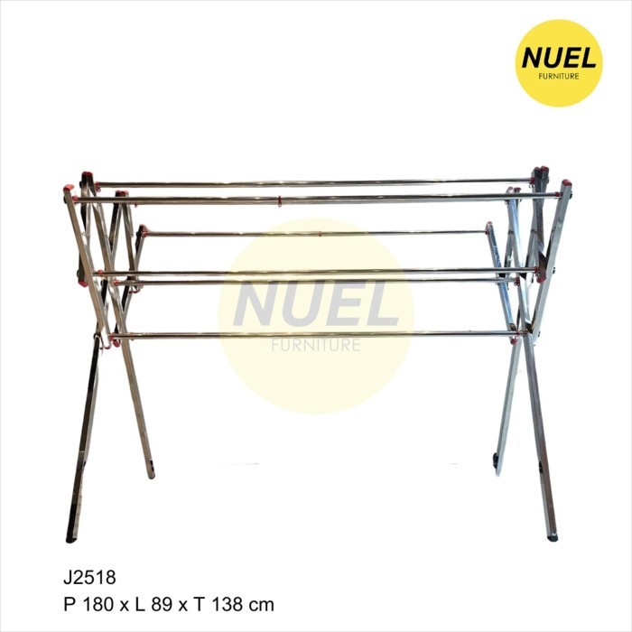 Jemuran Baju Stainless Kotak / Gantungan Pakaian Besi Kuat