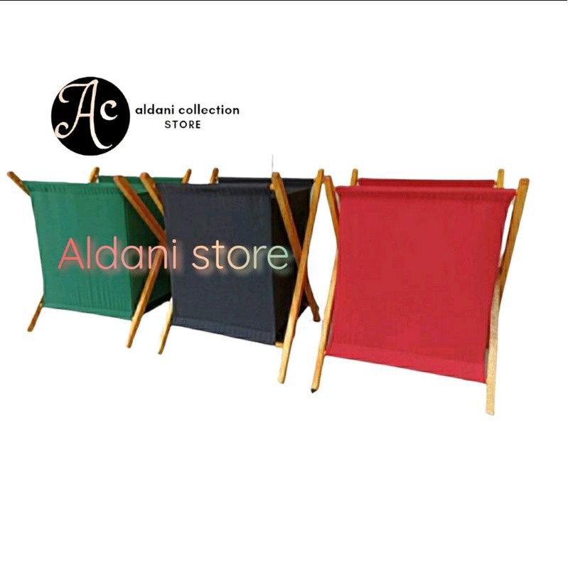 Terjangkau&Jaminan--keranjang baju kotor lipat bahan kayu jati putih jabon kuat/keranjang baju kotor