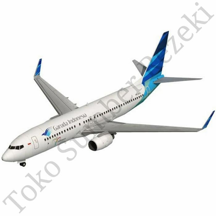 BerkahToys-- Papercraft Pesawat Garuda Indonesia A737 DIY Paper Craft Boeing 737