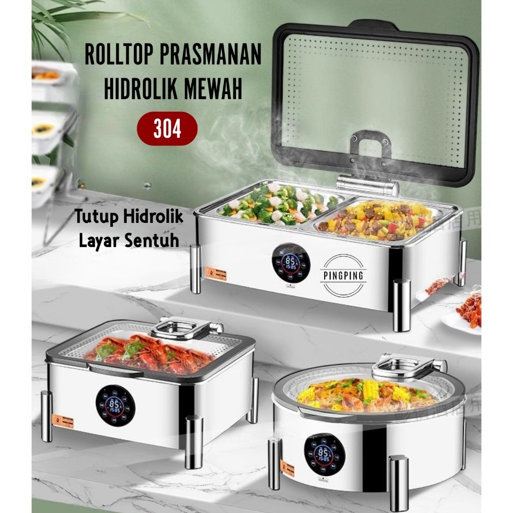 ID ROLLTOP PRASMANAN HIDROLIK MEWAH 304 STAINLESS TUTUP HITAM