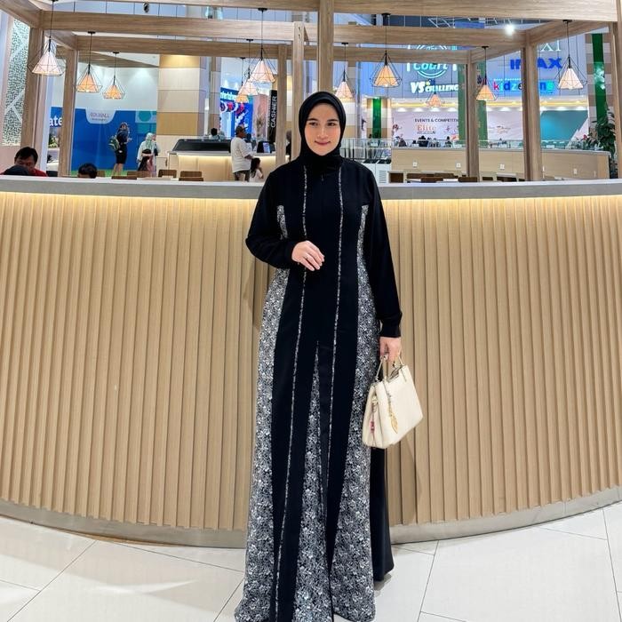 [ LM EXLUSIVE ] KANAYA DRESS TERBARU GAMIS SIMPEL ELEGANT GAMIS HITAM YORRIS