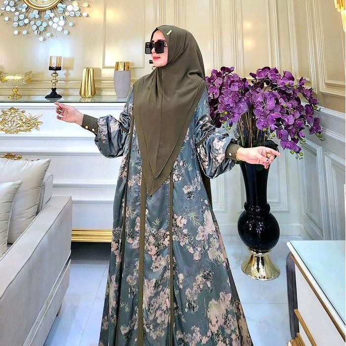 LARISA SYAR'I ORI ARSYAKAYLA OFFICIAL SYAR'I DEWASA SYAR'I PREMIUM Bunga Bunga Gamis Mewah Muslim