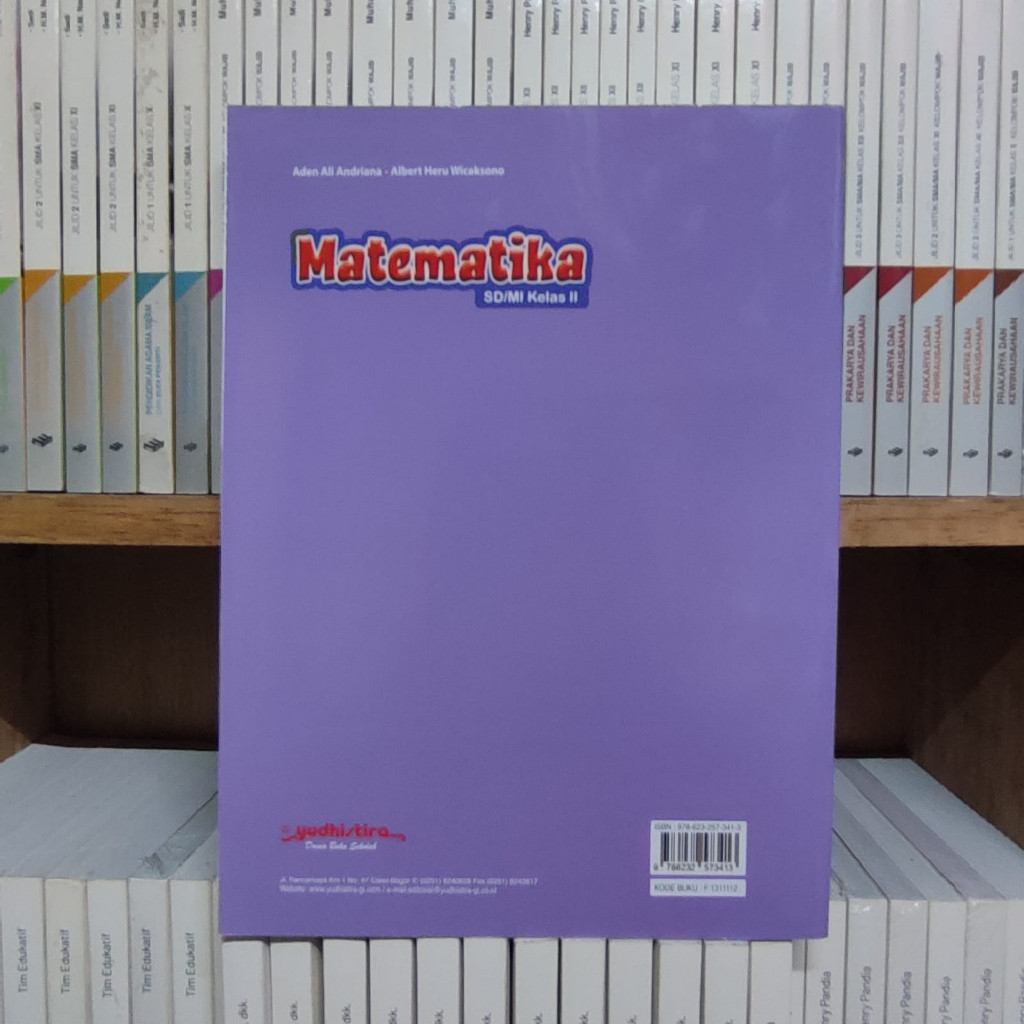 Buku Matematika Kelas 2 SD Kurikulum Merdeka Yudhistira