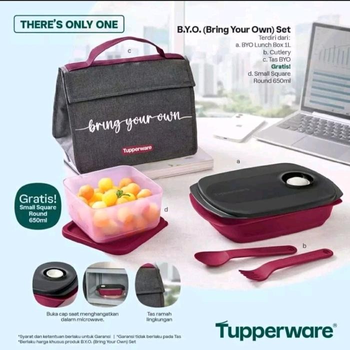 byo lunch set tupperware kotak bekal