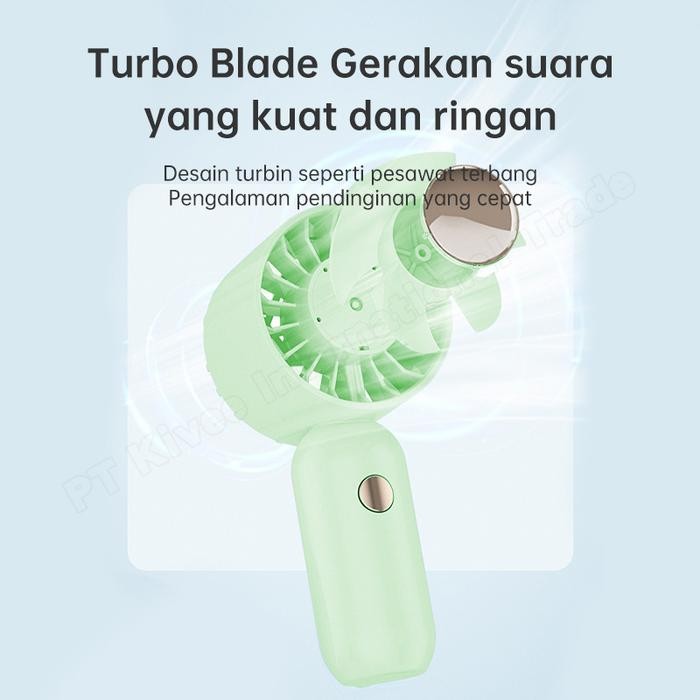 KIVEE KIPAS ANGIN PORTABLE HANDHELD RECHARGEABLE MINI FAN KIPAS ANGIN