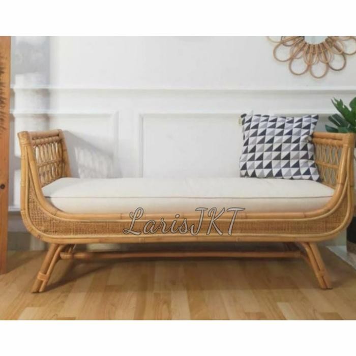 Terlaris Sofa Rotan 3 Seater Set Jok/ Sofa Rotan Panjang